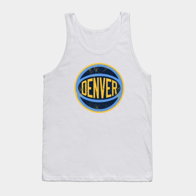 Denver Retro Ball - White Tank Top by KFig21